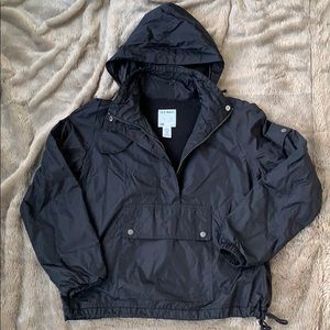 Water-Resistant Black Pullover Jacket